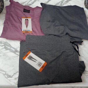NWT Lot of 3 Women’s 32 Degrees XXL – 2 Heat Joggers + 1 Cool T‑Shirt Dress